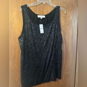 Black sequin tank - xl Loft